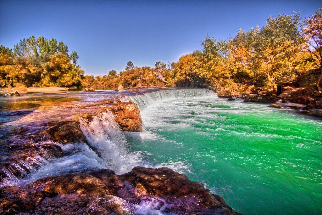 Manavgat Waterfall's wide cascade